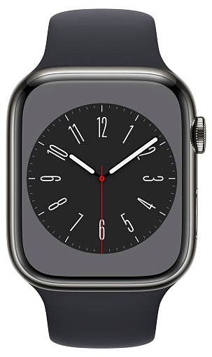 Apple Watch Series 8 45mm Graphite Stainless Steel Case with Sport Band