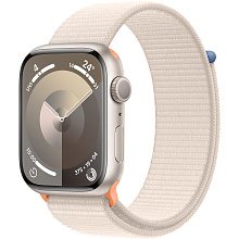 Apple Watch Series 9 45mm Starlight Aluminum Case with Starlight Sport Loop