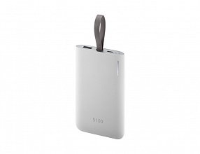 Внешний аккумулятор Samsung 5.1 mA+Type-C F2, серый цвет