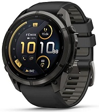 Умные часы Garmin Fenix 9 Pro AMOLED 51мм inReach, темно-серый с черным силиконовым ремешком (010-04337-11)