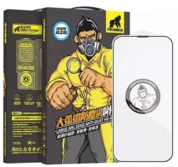 Защитное стекло BlueO Large arc Dustproof 3D-эффект с защитной сеткой для iPhone 16e/13/13 Pro/14, Black