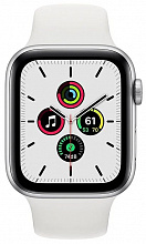 Часы Apple Watch SE GPS 44mm Aluminum Case with Sport Band (Серебристый/Белый)