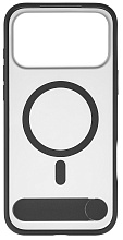 uBear Stand 360° Mag Case с MagSafe для iPhone 17 Pro Max (силикон, софт-тач), черный (CS587BL69PST-I25M)