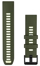 Garmin QuickFit 22 мм Watch Bands, Olive Drab/CitronSilicone Band