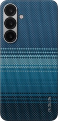Чехол Pitaka Tactile Woven для Galaxy S25+, кевлар синий (Moonrise) KS2502S