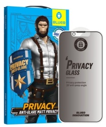 Защитное стекло BlueO Anti-glare Privacy для iPhone 16 Pro, Black (матовое) SX-A -16pro-6.3