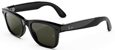 Ray Ban Meta Wayfarer (Gen3) 154-53 Shiny Black/Green Lenses