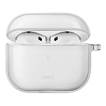 Чехол + карабин Uniq Glase TPU case для Airpods 4, прозрачный (AIRPODS(2024)-GLSCLR)
