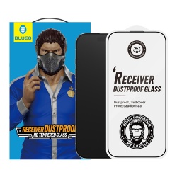 Защитное стекло BlueO Large arc Anti-Dust Anti-Static для iPhone 16 Plus/15 Plus, Black (защита динамика) NPB6-16-6.7