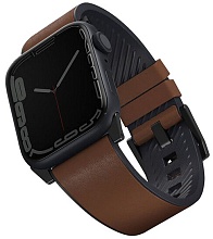 Кожаный ремешок Uniq Straden Waterproof для Apple Watch 49/46/45/44 mm, коричневый