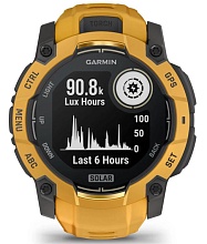 Умные часы Garmin Instinct 3 50mm Solar, Sunburst with Sunburst/Gray Silicone (010-02935-42) HK