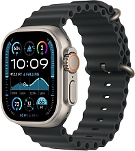 Apple Watch 49mm Ocean Band, Black Titanium Finish (MXTL3)