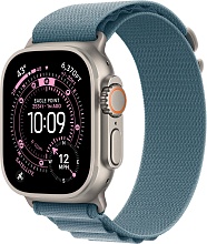 Apple Watch Ultra 3 (2025) 49mm Natural Titanium Case with Light Blue Alpine Loop Small