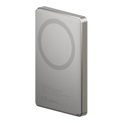 Внешний аккумулятор EnergEA  AluPac 10000 mAh MagSafe 15W, серебристый (Natural Titan) AP-10KQH-NAT
