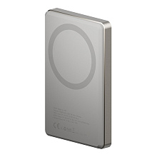 Внешний аккумулятор EnergEA  AluPac 10000 mAh MagSafe 15W, серебристый (Natural Titan) AP-10KQH-NAT