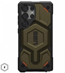 Чехол UAG Monarch Pro Series with MagSafe для Samsung Galaxy S25 Ultra, зеленый (Kevlar Element Green) 21446111397B