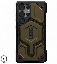 Чехол UAG Monarch Pro Series with MagSafe для Samsung Galaxy S25 Ultra, зеленый (Kevlar Element Green) 21446111397B