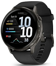 Garmin Venu 4 45mm Slate with Black Silicone Band (010-03014-00)