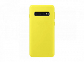 Чехол силиконовый для Samsung Galaxy S10 Plus (Желтый)