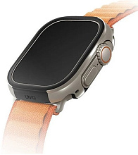 Чехол Uniq Valencia для Apple Watch 49 мм, Ttitanium Silver (49MM-VALSIL)