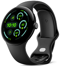Google Pixel Watch 3 45mm Wi-Fi + LTE, Matte Black Aluminum Case/Obsidian Active Band