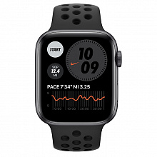 Часы Apple Watch Series 6 GPS 44mm Aluminum Case with Nike Sport Band (Серый космос)