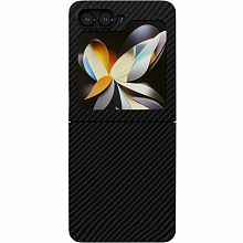 Чехол защитный "vlp" Kevlar Case для Samsung  Z Flip 5, черный