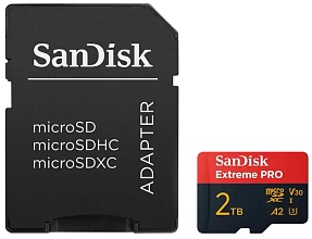 SanDisk Extreme Pro microSDXC 2000 ГБ + SD адаптер (SDSQXCD-2T00-GN6MA)