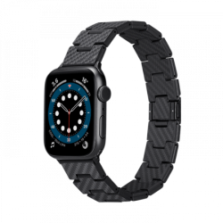 Карбоновый браслет Pitaka для Apple Watch Series 9-1, SE и Ultra 2 / Ultra (38/40/41/42/44/45/49мм) - Retro AWB1004