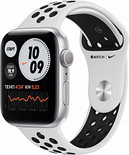 Часы Apple Watch Series 6 GPS 44mm Silver Aluminum Case with Silver Aluminum Case with Nike Pure Platinum/Black Sport Band