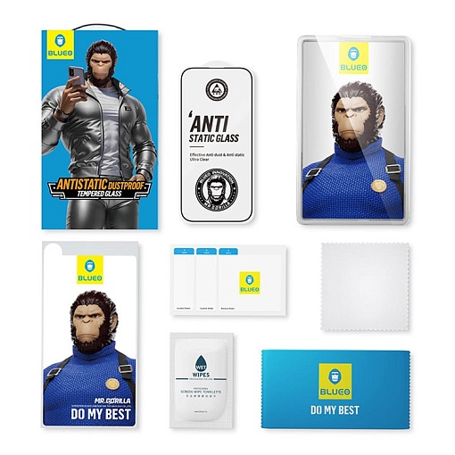 Защитное стекло BlueO Narrow border Anti-Static для iPhone 16/15