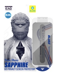 Защитное стекло BlueO SAPPHIRE Privacy для iPhone 17 Pro/17/16 Pro, Black (+installerPro)