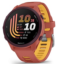 Смарт-часы Garmin Forerunner 170 Music, красно-розовый и красно-розовый/мангово-желтый ремешок (010-03920-13)