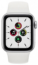 Часы Apple Watch SE GPS 40mm Aluminum Case with Sport Band (Серебристый/Белый)