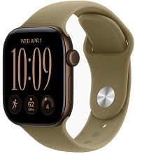 Apple Watch Series 12 42mm Dark Bronze Aluminum Case with Sport Band Olive