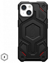 Чехол UAG Monarch Pro с MagSafe для iPhone 15 Plus, черный кевлар (Kevlar Black) 114220113940