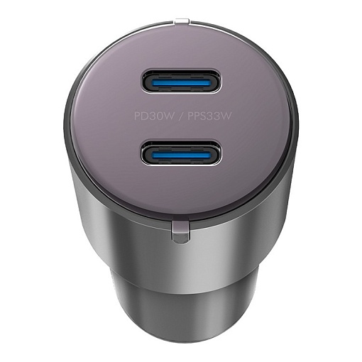 Автомобильное зарядное устройство EnergEA Alu Drive D60 2xUSB-C PD/PPS 66W