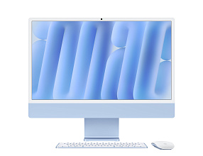 Моноблок Apple iMac 24 Retina 4,5K (M4, 8C CPU/8C GPU, 2024), 16 Гб, 256 Гб SSD, синий