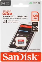 Карта памяти SanDisk Ultra microSDXC 128 ГБ, (SDSQUAB-128G-GN6MN)