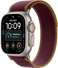 Apple Watch Ultra 4 (2026) 49mm Natural Titanium Case with Burgundy Trail Loop (S/M)