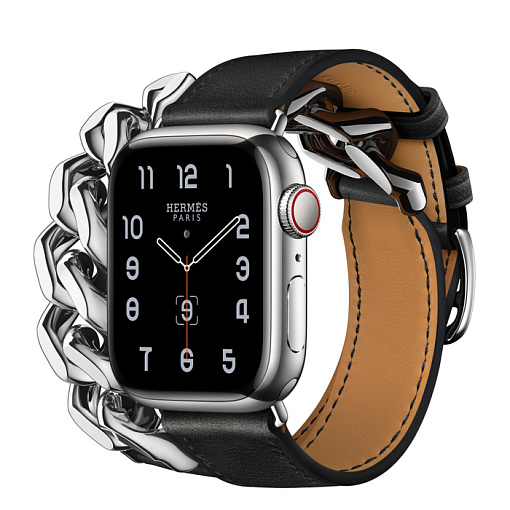 Apple Watch Hermes Series 8 41mm Silver Stainless Steel Case with Gourmette Double Tour