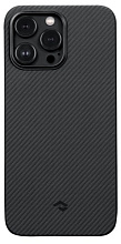 Чехол Pitaka MagEZ Case 3 для iPhone 14 Pro, черно-серый узкое плетение, кевлар (арамид) KI1401PA
