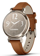 Garmin Lily 2 Active, Cream Gold / Tan Leather Band (010-02839-60)