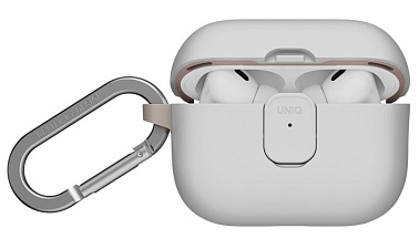 Чехол Uniq Clyde Lock case для AirPods Pro 3, Mist Grey/Khaki