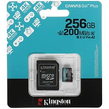 Карта памяти Kingston Canvas Go! Plus MicroSDXC 256GB + адаптер, (SDCG4/256GB)