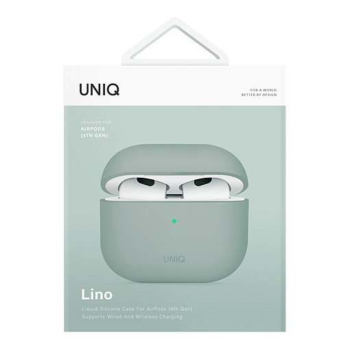 Чехол Uniq Lino Liquid silicone для AirPods 4