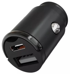 Автомобильное зарядное устройство VLP С-Power 45W USB-C+USB-A PD QC, черный