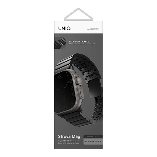 Ремешок Uniq Strova MAG Strap Link Steel для Apple Watch 42/44/45/49мм
