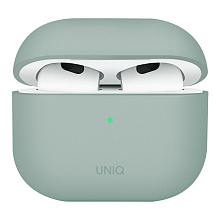 Чехол Uniq Lino Liquid silicone для AirPods 4, зеленый (AIRPODS(2024)-LINOIGRN)