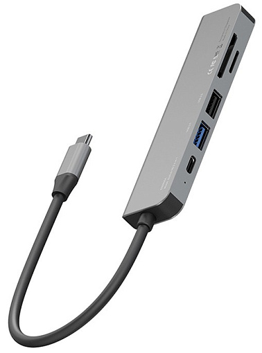 Адаптер EnergEA AluHUB HD3 6-in-1 USB-C 60W
